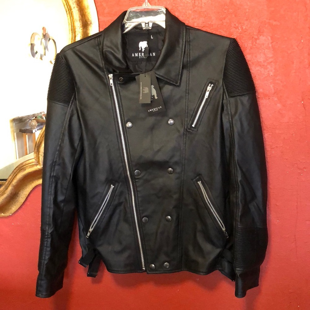 Black leather jacket